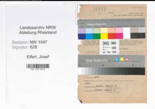 Entnazifizierung Josef Elfert , geb. 14.11.1901 (Lehrer)