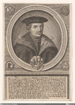 Rudolphus II. der letzte auß dem Geschlecht von Scherenberg, aus: [Icones virtuosae ... episcoporum Herbipolensium... ]