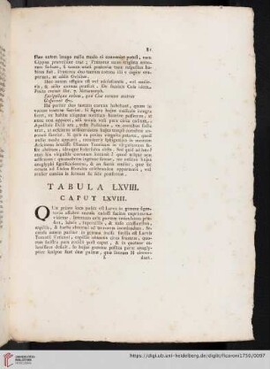 Tabula LXVIII. Caput LXVIII