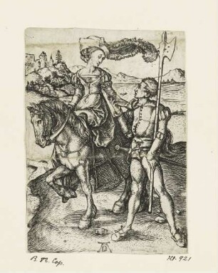 Fräulein zu Pferd und der Landsknecht
