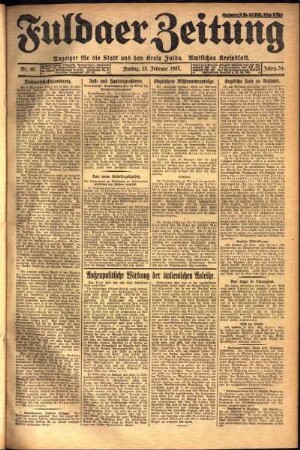 Ausgabe vom Freitag, den 25. Februar 1927.