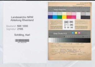 Entnazifizierung Karl Schilling, geb. 12.10.1884 (Maurermeister)