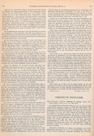 788-790 [Rezension] Thurneysen, Eduard, Seelsorge im Vollzug