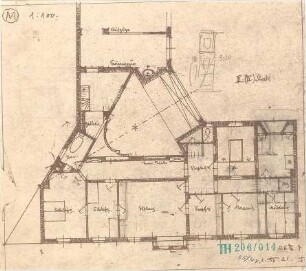 Fischer, Theodor; München; Mayr'sche Hofkunstanstalt - Grundriss 3. OG (4. OG)