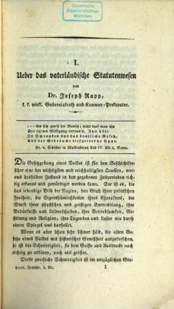 Beiträge zur Geschichte, Statistik, Naturkunde und Kunst von Tirol und Vorarlberg. 3. 1827