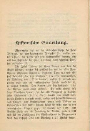 Historische Einleitung