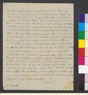 Brief von Stein, Charlotte von an Goethe, Johann Wolfgang von