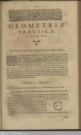 Liber VIII. Varia Theoremata, ac problemata Geometrica demonstrans