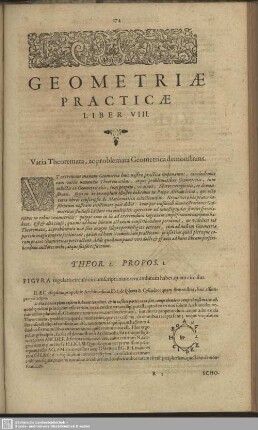 Liber VIII. Varia Theoremata, ac problemata Geometrica demonstrans