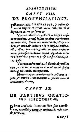 Capvt IX. De Partibvs Orationis Rhetoricae