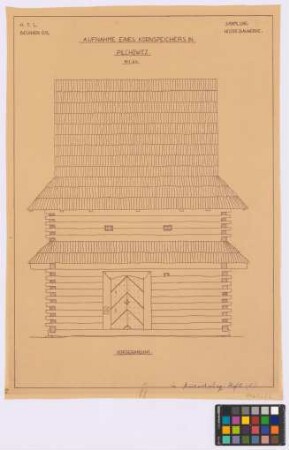 Pilchowitz ([Landkreis Tost-Gleiwitz]): Kornspeicher. Kronspeicher (Seiten-Ansicht)