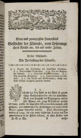 Erster Abschnitt. Die Verfassung der Chineser