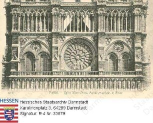 Frankreich, Paris / Kathedrale Notre Dame, Hauptfassade / Rosette