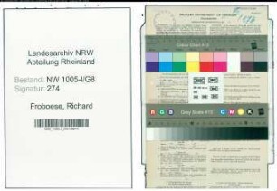 Entnazifizierung Richard Froboese , geb. 22.06.1886 (Postbetriebswart)