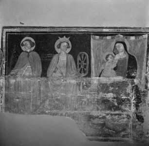 Maria Lactans mit der Heiligen Katharina und männlichen Heiligen