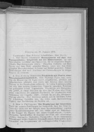 Sitzung am 10. Januar 1893.