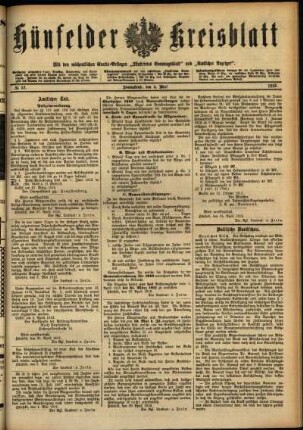 Ausgabe vom Samstag, den 04. Mai 1912.