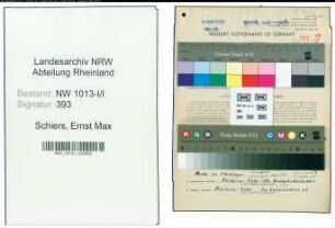 Entnazifizierung Ernst Max Schiers , geb. 08.01.1905 (Meister)
