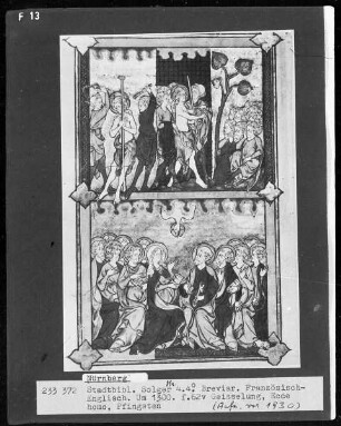 Breviar — Bildseite mit Szenen aus dem Leben Jesu, Folio 62verso