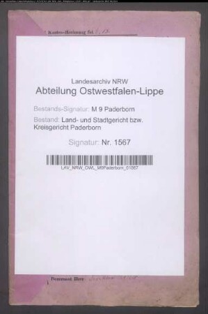 Erblasser: Rennemeyer, Franziska, geb. Schmidt; Ehepartner: Rennemeyer, Johann Heinrich: