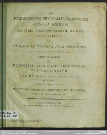 De Iure Sociorum Neutralitatis Armatae Contra Anglos ...