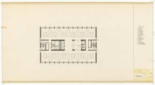 Hochschulbibliothek, Karlsruhe Neubau: Grundriss 3.OG Präsenzmagazin, 1:100