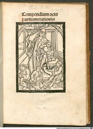Compendium octo partium orationis : mit Gedicht "Scintilla in flammas ..."