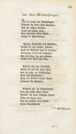 100. Der Minnesänger