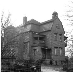 Bad Schandau-Ostrau, Villenkolonie Neuschandau, Ostrauer Ring 20. Café "Berghaus" (um 1905). Ansicht von Nordosten