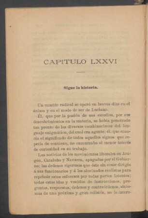 Capítulo LXXVI - Sigue la historia.