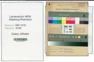 Entnazifizierung Wilhelm Esters , geb. 23.09.1888 (Kohlenhaendler)