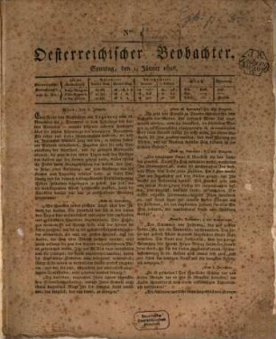 Der Oesterreichische Beobachter. 1826,1/6
