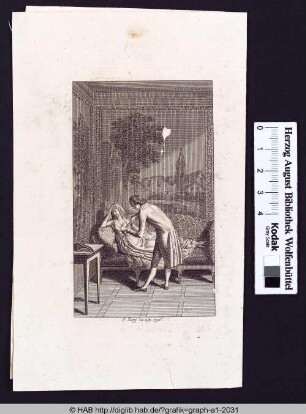 Ein Mann entkleidet den Oberkörper einer schlafenden Frau.