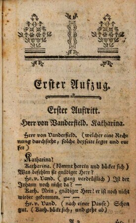 Der Greis : Ein Lustspiel in ungebundener Rede und drey Aufzügen