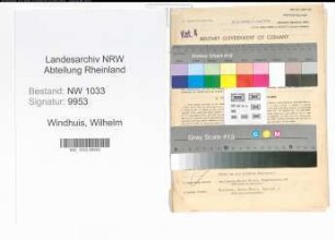 Entnazifizierung Wilhelm Windhuis , geb. 24.03.1896 (Polizeibeamter)