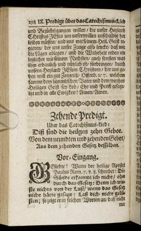 Zehende Predigt.