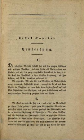 Psychiatrische Fragmente. 1. Entwurf einer philosophischen Grundlage für die Lehre von den Geisteskrankheiten. - 1828. - XIII, 96 S.