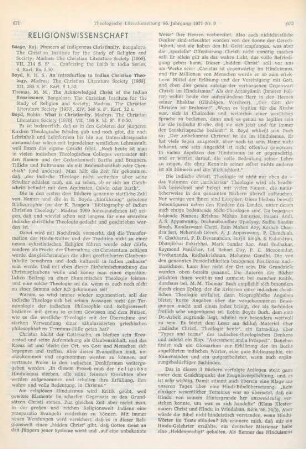 671-673 [Rezension] Boyd, Robin, What is Christianity?