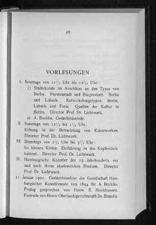 Vorlesungen