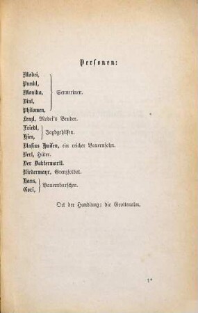 Der zweite Schatz : Volksschauspiel in 4 Aufzügen