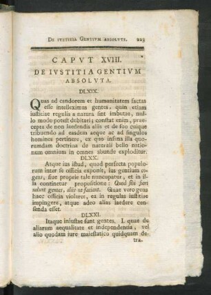 Caput XVIII. De Iustitia Gentium Absoluta