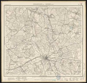 Messtischblatt [8021] = 3673 : Pfullendorf, 1910 : Messtischblatt [8021] = 3673 : Pfullendorf (Bad.), Hausen (Preuß.). - Hrsg. 1910. - [Berlin] : Reichsamt für Landesaufnahme, 1910. - 1 Kt. : mehrfarbig. - Mit Höhenlinien und Höhenangaben