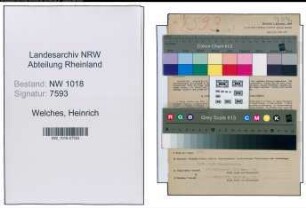 Entnazifizierung Heinrich Welches , geb. 24.02.1903 (Arbeiter)