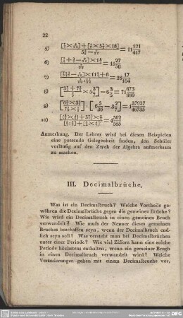 III. Decimalbrüche