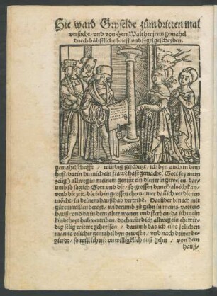 Hie ward Gryselde zum dritten mal versucht ...