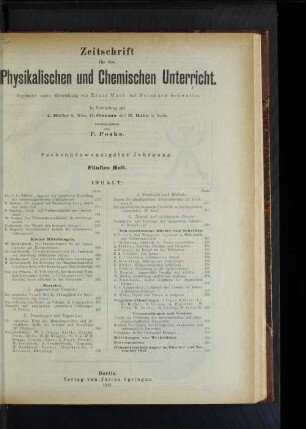 Sechsundzwanzigster Jahrgang. Fünftes Heft.