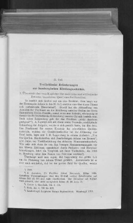 II. Teil. Textkritische Erläuterungen zur hamburgischen Kirchengeschichte.