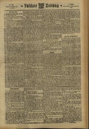 Zweite Ausgabe vom Donnerstag, den 02. November 1911.