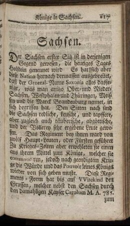 Könige in Sachsen. - Von Chur-Braunschweig.