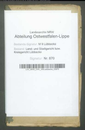 Erblasser: Huffmann gt. Mönck, Franz Henrich; Erblasser: Mönck, Clare Elisabeth, geb. Franke: